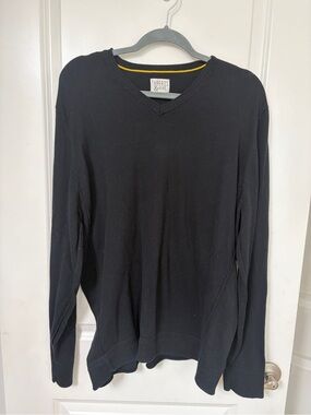 Men’s Black V-Neck Sweater- XL